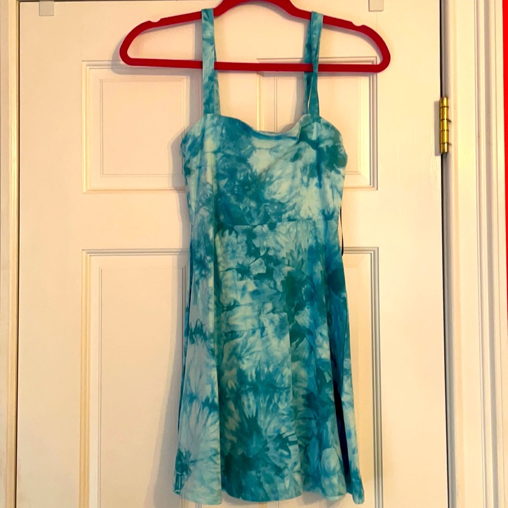 Tie dye blue dress